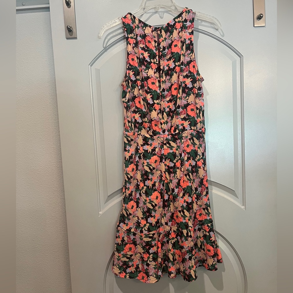 J.Crew mercantile bright Floral Sleeveless ruffle Dress. So pretty! - Picture 5 of 8